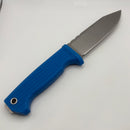 Pre-Owned Demko FreeReign USA Made Clip Point 3V & Blue Rubberized Handle Fixed Blade