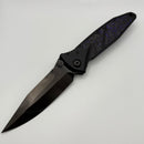 Pre-Owned Microtech Socom Elite M/A DLC Spike Grind w/ Purple Haze Cross Cut Fat Carbon Inlays Signature Series NCB Exclusive 160-1DLCTCFPUISS