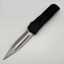 Pre-Owned Medford Knife Merc-1 OTF Dagger S45 Tumbled D/E & Black Aluminum Handle w/ Blue Accents