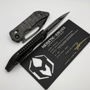 Heretic Custom Koschei Marbled Carbon Fiber Handles & DLC High Polish M390