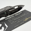 Heretic Custom Koschei Marbled Carbon Fiber Handles & DLC High Polish M390