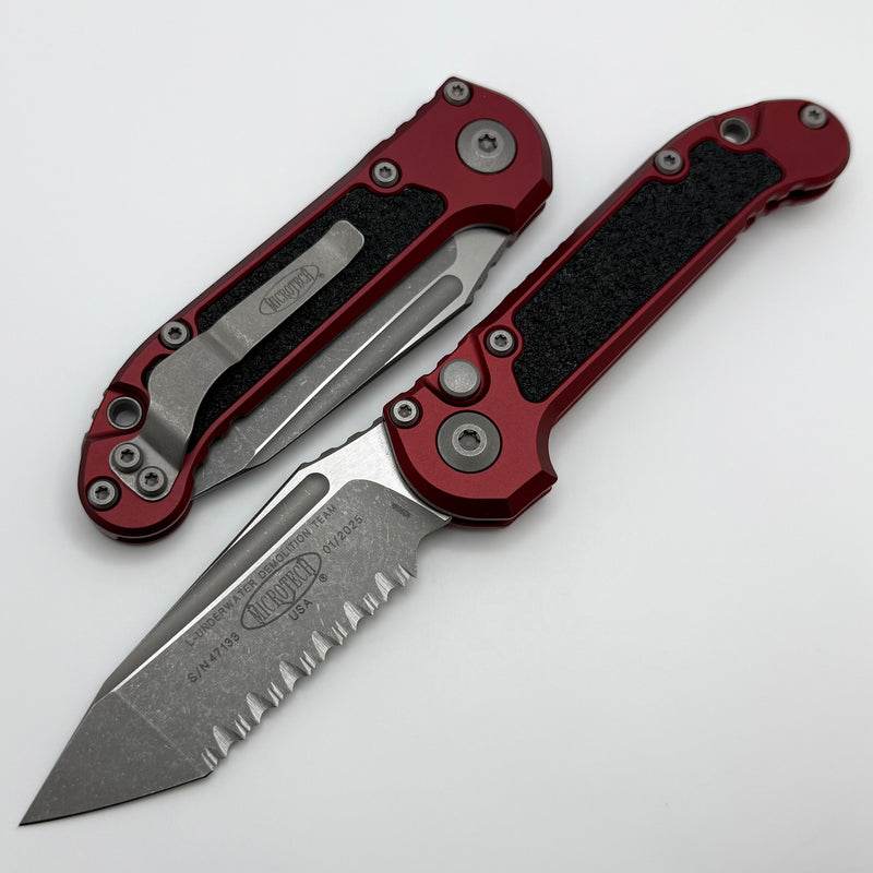 Microtech Knives LUDT Gen III Apocalyptic Full Serrated Tanto w/ Merlot Handle 1136-12APMR