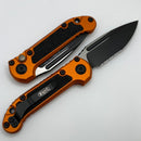 Microtech Knives LUDT Gen III Black Partial Serrated S/E w/ Orange Handle 1135-2OR