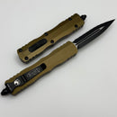 Microtech Dirac Double Edge Black Fully Serrated & OD Green 225-3OD