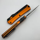 Microtech Glykon Orange Handle w/ Black Full Serrated Tanto M390MK 185-3OR