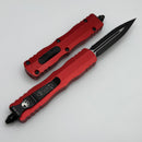 Microtech Dirac Double Edge Fully Serrated & Red 225-3RD