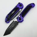 Microtech Knives LUDT Gen III Black Full Serrated Tanto w/ Purple Handle 1136-3PU