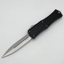 Factory Blem Microtech Knives Mini Hera Stonewash Double Edge M390MK w/ Black Handle 1702M-10