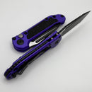 Microtech Knives LUDT Gen III Black Full Serrated Tanto w/ Purple Handle 1136-3PU