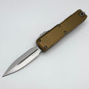 Factory Blem Microtech UTX-85 Gen IV w/ Tan Handle & Stonewash D/E M390MK 12324-10APTA