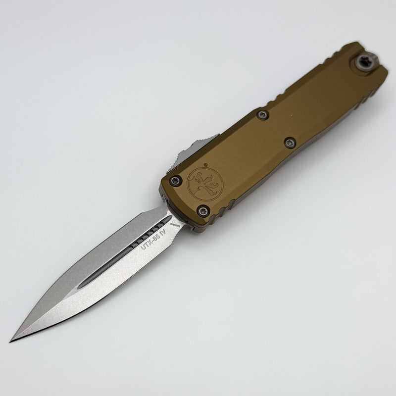 Factory Blem Microtech UTX-85 Gen IV w/ Tan Handle & Stonewash D/E M390MK 12324-10APTA