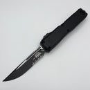 Grenade Blem Microtech Ultratech ZBP S/E Tactical Partial Serrated M390MK w/ Black Handle 1121-2T