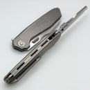 Reate Knives Mantis Milled Titanium Handles w/ Belt Satin Elmax