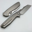 Reate Knives Mantis Titanium Handles w/ Belt Satin Elmax