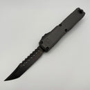 Pre-Owned Microtech Ultratech ZBP Hellhound DLC w/ Natural Clear Handle Signature Series 1119-1DLCTNCS