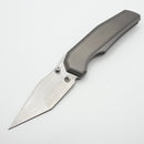 Chaves Knives Jake McCoy Omega Street Stonewash Titanium Integral Handle & Belt Finish M390
