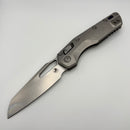 Pre-Owned Microtech Marfione Select MSI RAM LOK Titanium Handles w/ Double Vapor Blast & Purple Accents & Stonewash M390MK 210-10MS3