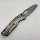 Pre-Owned Microtech Marfione Select MSI RAM LOK Titanium Handles w/ Double Vapor Blast & Purple Accents & Stonewash M390MK 210-10MS3