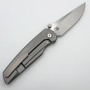 Chaves Knives Jake McCoy Disciple Street Stonewash Titanium Integral Handle & Belt Finish M390