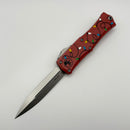 Pre-Owned Microtech Knives Mini Hera Christmas Red Stonewash Standard D/E M390MK Signature Series1702M-10RDCMAS