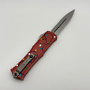 Pre-Owned Microtech Knives Mini Hera Christmas Red Stonewash Standard D/E M390MK Signature Series1702M-10RDCMAS