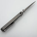 Chaves Knives Brad Blount Phase 229 Stonewash Titanium Integral Handle & Stonewash M390
