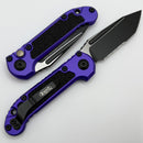 Microtech Knives LUDT Gen III Black P/S Tanto w/ Purple Handle 1136-2PU