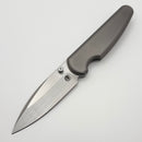 Chaves Knives Brad Blount Phase 229 Stonewash Titanium Integral Handle & Belt Finish M390