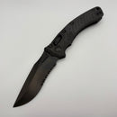 Pre-Owned Microtech Amphibian RAM LOK Fluted Carbon Fiber & DLC Partial Serrated M390MK 137RL-2DLCTFLCFS