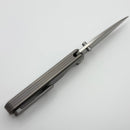 Chaves Knives Brad Blount Phase 229 Stonewash Titanium Integral Handle & Belt Finish M390