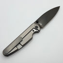 Chaves Knives Brad Blount Phase 229 Bright Stonewash Titanium Integral Handle & Bright Stonewash DLC M390