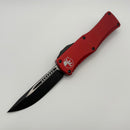 Pre-Owned Microtech Hera Single Edge Black Standard & Red 703-1RD