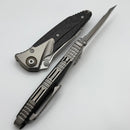 Microtech Knives Socom Bravo T/E Bead Blast Partial Serrated w/ Bronze Ti Pivot Collars & Carbon Fiber Scales 261-8CFTI