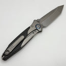 Microtech Knives Socom Bravo T/E Bead Blast Standard w/ Blue Ti Pivot Collars & Carbon Fiber Scales 261-7CFTI