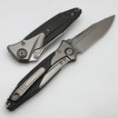 Microtech Knives Socom Bravo Single Edge Partial Serrated Bead Blast Standard w/ Bronze Ti Pivot Collars & Carbon Fiber Scales 260-8CFTI