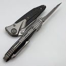 Microtech Knives Socom Bravo Single Edge Partial Serrated Bead Blast Standard w/ Bronze Ti Pivot Collars & Carbon Fiber Scales 260-8CFTI