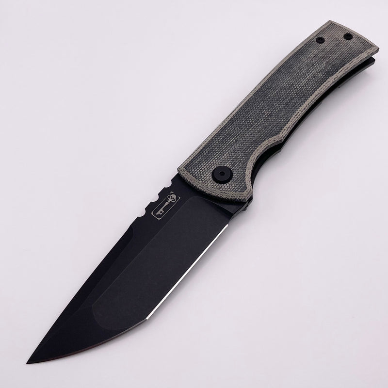 Chaves Knives Redencion 229 Kickstop PVD & Blue Denim Micarta Exclusive w/ M390 PVD Tanto Pre Owned