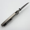 Chaves Knives Brad Blount Arrestor 229 Bright Stonewash Titanium Integral Handle & Bright Stonewash DLC M390