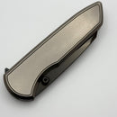 Chaves Knives Brad Blount Arrestor 229 Bright Stonewash Titanium Integral Handle & Bright Stonewash DLC M390