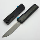 Chaves Dissident w/ Kelp Carbon Fiber Inlaid Black Battle Worn Aluminum Handle & Drop Point M390