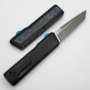 Chaves Dissident w/ Electric Blue Carbon Fiber Inlaid Black Battle Worn Aluminum Handle & Tanto M390