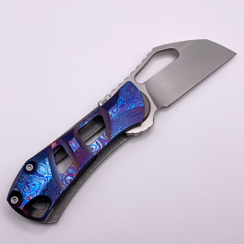 Custom Knife Factory OK Chisel M398 and Titanium/Timascus Pre Owned
