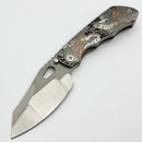 Custom Knife Factory & Rotten Design EVO 1.1 Custom One Off Titanium Handles w/ Compound Ground
