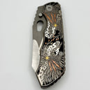 Custom Knife Factory & Rotten Design EVO 1.1 Custom One Off Titanium Handles w/ Compound Ground