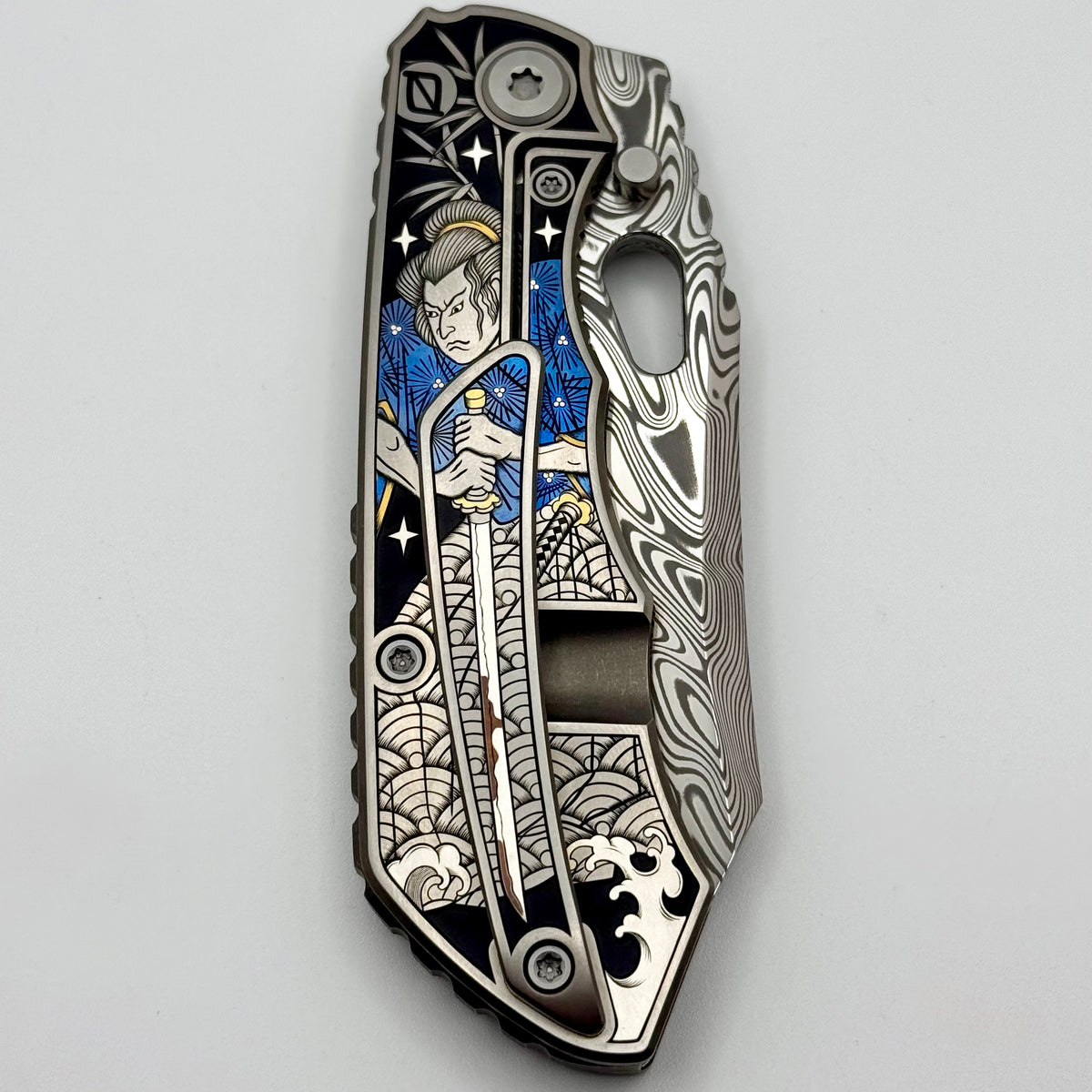 Custom Knife Factory & Rotten Design EVO 1.1 Custom One Off Titanium H