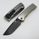 Chaves Knives Redencion 229 Integral w/ Bright Stonewash Titanium & DLC M390 Drop Point