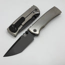 Chaves Knives Redencion 229 Integral w/ Bright Stonewash Titanium & DLC M390 Tanto