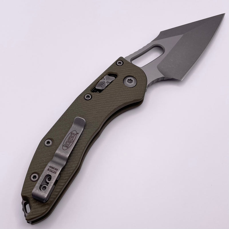 Microtech Knives Manual Stitch RAM LOK Fluted OD Green G-10 & Apocalyptic M390MK 169RL-10APFLGTOD Pre Owned