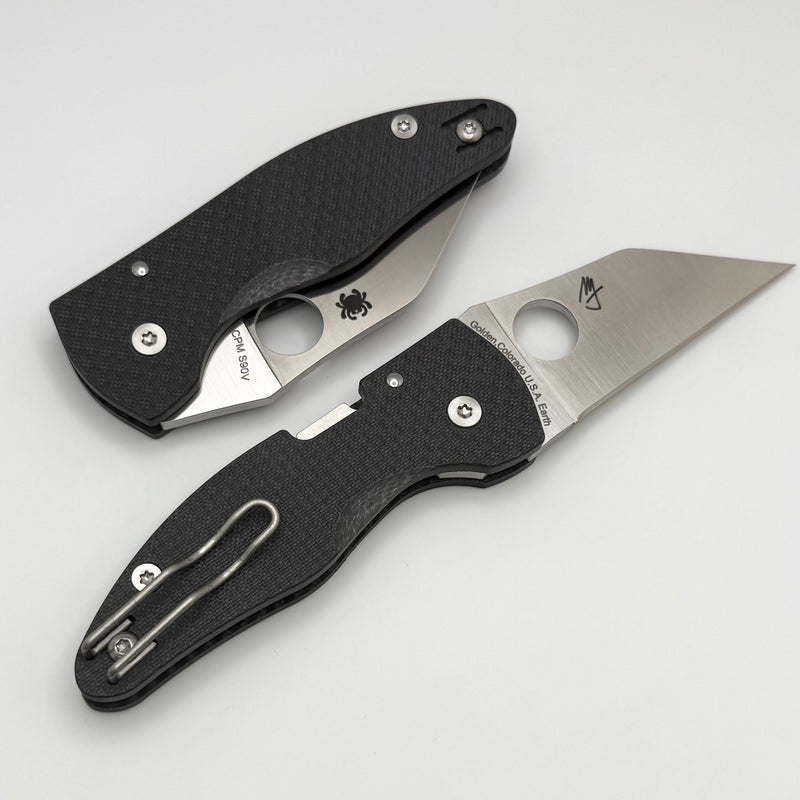 Spyderco MicroJimbo Carbon Fiber Handles & CPM-S90V Sprint Run C264CFP
