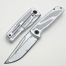 Custom Knife Factory Yeti Gnome 2.0 White Cel Shade Titanium & M398